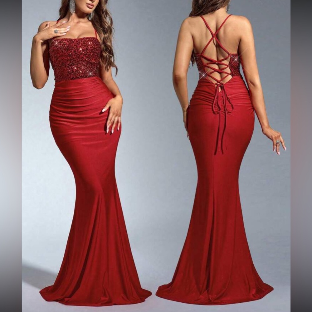 Elegant Red Evening Gown